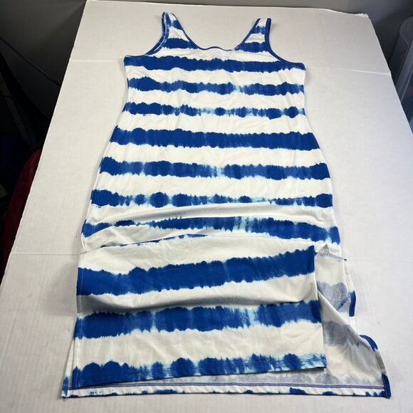 Lauren Ralph Lauren Maxi Tank Dress Tie Dye Sleeveless Beachy Resortwear XL NEW - Picture 12 of 13